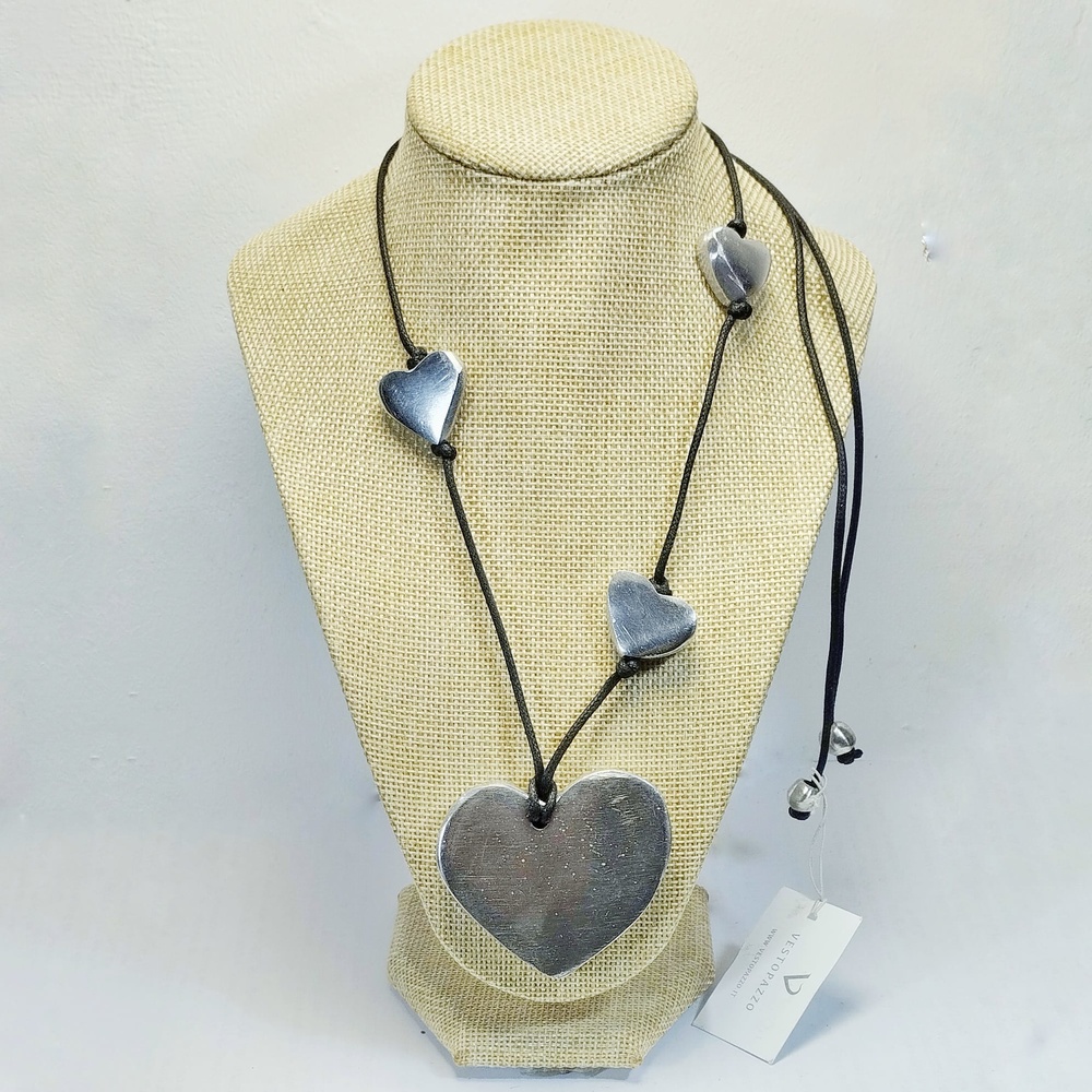 AL04175 4 hearts necklace Aluminum jewelry Temasarte Vestopazzo Canary Islands T-mas art and gifts 