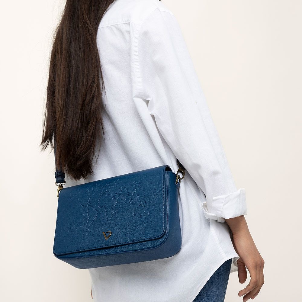 Bolso América azul BO5101 - Complementos y bisutería Vestopazzo en T-mas y Temasarte.com. 