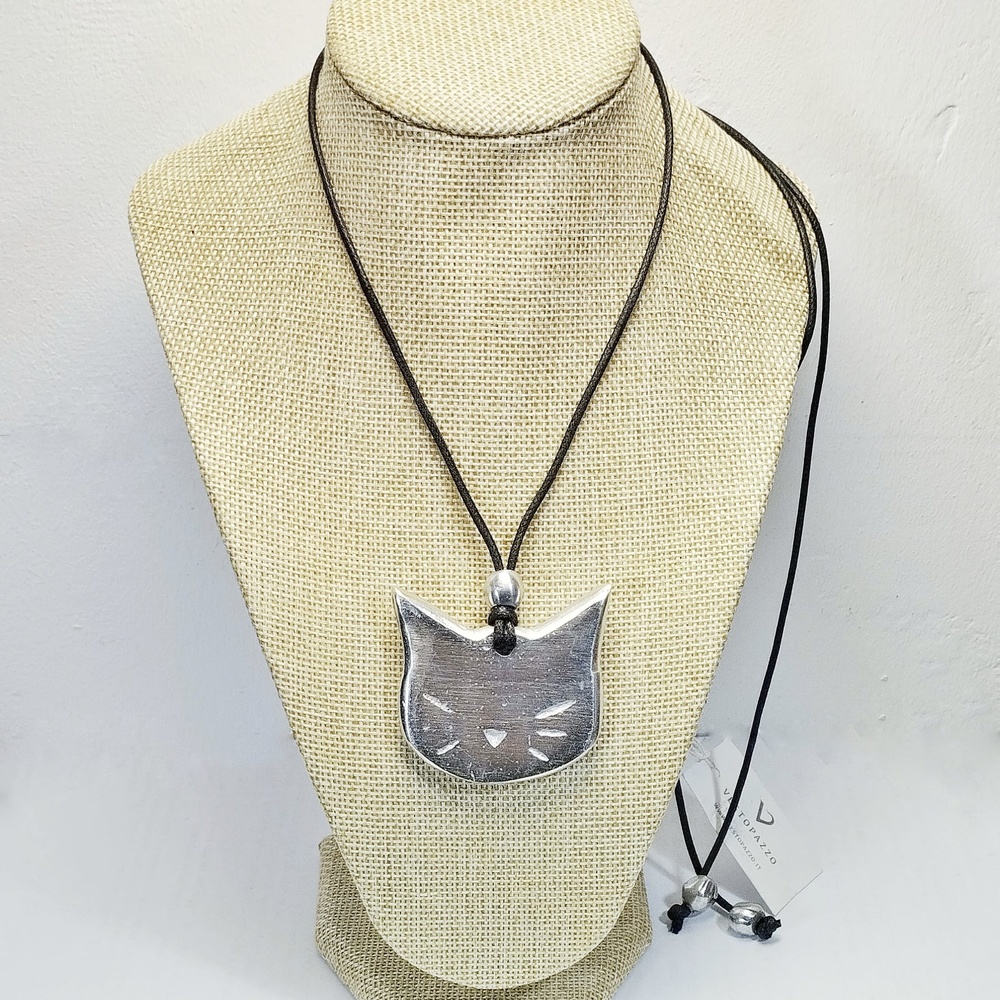 AL04208 Cat Necklace Aluminum Jewelry Temasarte Vestopazzo Canarias T-mas art and gifts 