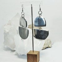 2 half moon earrings - Vestopazzo Aluminum Jewelry AL17371.