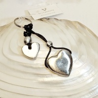 2 hearts keychain - Vestopazzo Aluminum Jewelry AL06031.