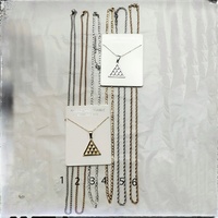 Pendant + chain "Pintadera Canaria pyramid of triangles", Quevedo's, made of steel - T-mas Bijou