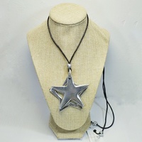 Star and openwork star necklace - Vestopazzo Aluminum Jewelry AL04193.